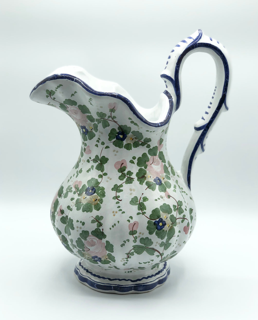 Extra Large Vintage Italian Faience Jug *Beulah Collection