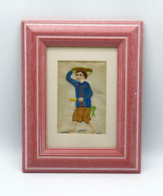 Load image into Gallery viewer, Framed Antique Embroidered Oriental Figure
