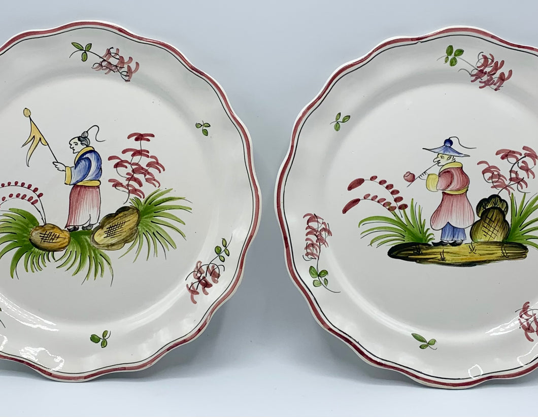 Pair of Antique Oriental Faience Plates