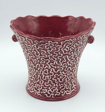 Load image into Gallery viewer, Red Vintage Squiggle Planter
