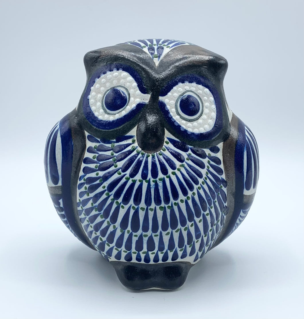 Vintage Tonala Mexican Folk Art Owl