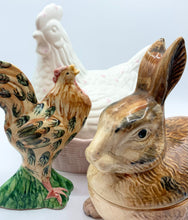 Load image into Gallery viewer, Antique French Majolica Rabbit Terrine Dish

