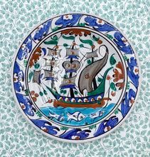 Load image into Gallery viewer, Vintage Hand-Painted Greek Ship plate
