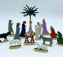 Load image into Gallery viewer, Rare Vintage Hand-Cast German Nativity Set
